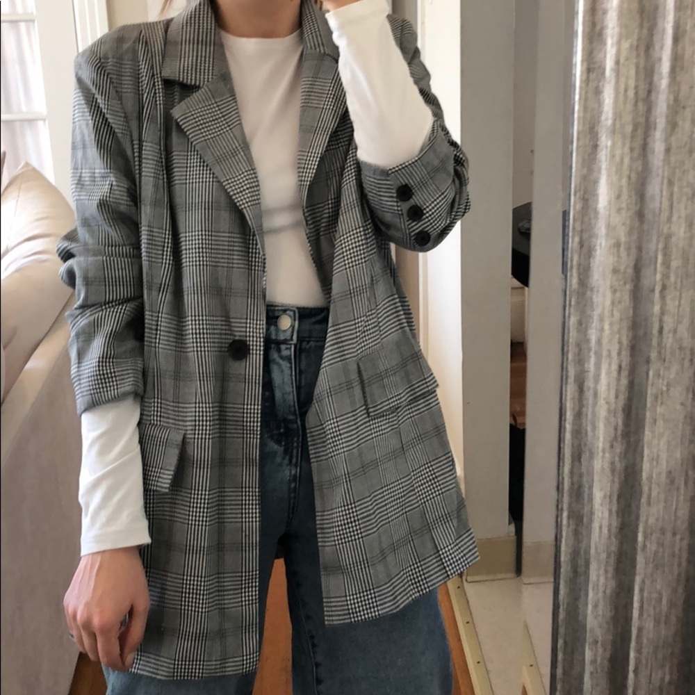 NWT Plaid Blazer from Missguided
